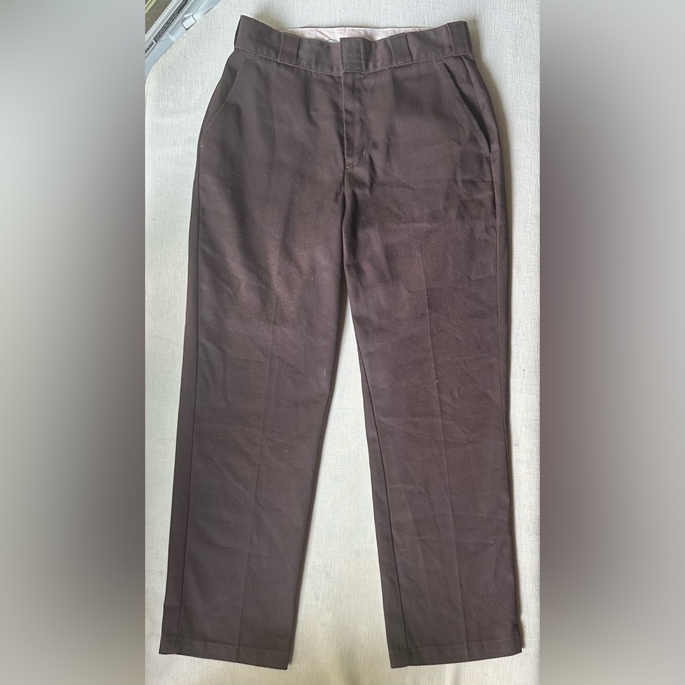 Dickies Brown Straight Leg Pants Classic Fit